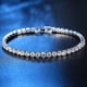 thumbnail image 5 of 2X Zirconia Cúbica 1 Tenis Cadena Pulsera Hombres Y Mujeres Joyas Latón / Cobre Material Broche Pulsera Enlace Joyas Plata, 5 of 5