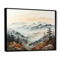 thumbnail image 2 of Designart "Whispering Serenity Of A Mountain Morning I" Landscape Mountains Floater Framed Canvas Art Print, 2 of 5