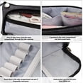 thumbnail image 3 of Mokani Large Capacity Pencil Case, Canvas, Gray, 3 of 7