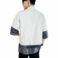 thumbnail image 2 of Minnieouse Kimono japonés para hombre, chaquetas, ropa de disfraz, cárdigan ligero, prendas de vestir abiertas de media manga para hombre, ropa de camisa Camisetas M blanco Minnieouse  AP017201-01, 2 of 6