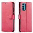 thumbnail image 1 of Starshop Case for Motorola Moto G52, +Glass Screen Protector, Premium Leather Wallet Pocket Pink, 1 of 8