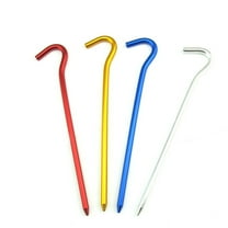 BESTYASH Heavy Duty Tent Pegs Nail Shape Red 8pcs for Canopy Ground Support