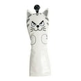 thumbnail image 2 of Golf Head Covers Equipment Mallet Putter Cat Pattern PU Leather Accessories Wood Cue White, 2 of 8