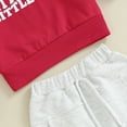 thumbnail image 7 of UngA Valentines Toddler Baby Boy Clothes Letter Printed Sweatshirt Long Pants Spring Fall Winter Infant Outfits (Red,18-24 Months), 7 of 7