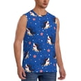 thumbnail image 2 of Haiem Men's Party Shark Cute Print Tank Tops Summer Sleeveless Cut Off Workout T-Shirts Fitness Vest Athletic Undershirts-Large, 2 of 8