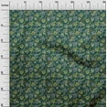 thumbnail image 3 of oneOone Velvet Dark Green Fabric Floral Craft Projects Decor Fabric Printed By The Yard 58 Inch Wide, 3 of 5