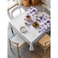 thumbnail image 6 of Purple Eucalyptus Leaves Table Cloth, Watercolor Floral Leaf Plants Waterproof Tablecloth for Square Tables, Reusable Washable Fabric Table Cover for Restaurant Kitchen Dining Tables 54"x54", 6 of 6