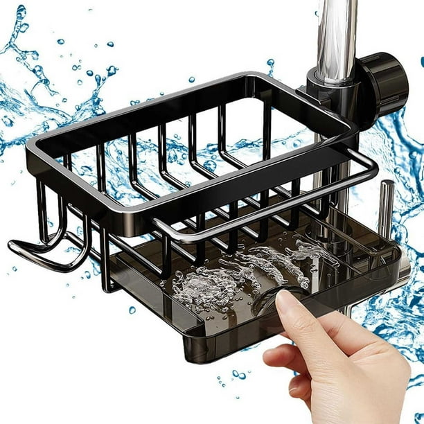 1 Pcs Faucet Storage Rack, Cloth Storage No Punching Can Hollowed Out Sink Storage Rack, For Sink Organizer