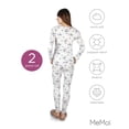 thumbnail image 6 of MeMoi Women's Scalloped Edge Floral Two-Piece PJ Set - Womens - Female, XL, Lavender, 6 of 7