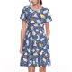 thumbnail image 1 of Easygdp Cute Baby Animals para Vestido Transpirable de Mujer, Vestido Suelto de Manga Corta con Pliegues y Bolsillos para el Verano, 1 of 6