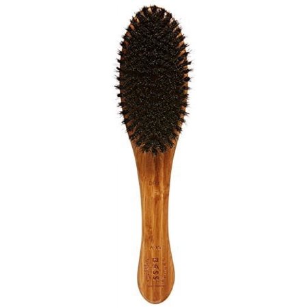 UPC: 0736473105514 | Bass Brushes Medium Oval Boar Pet Brush with Bamboo wood Handle and 100-Percent Soft Boar Bristle