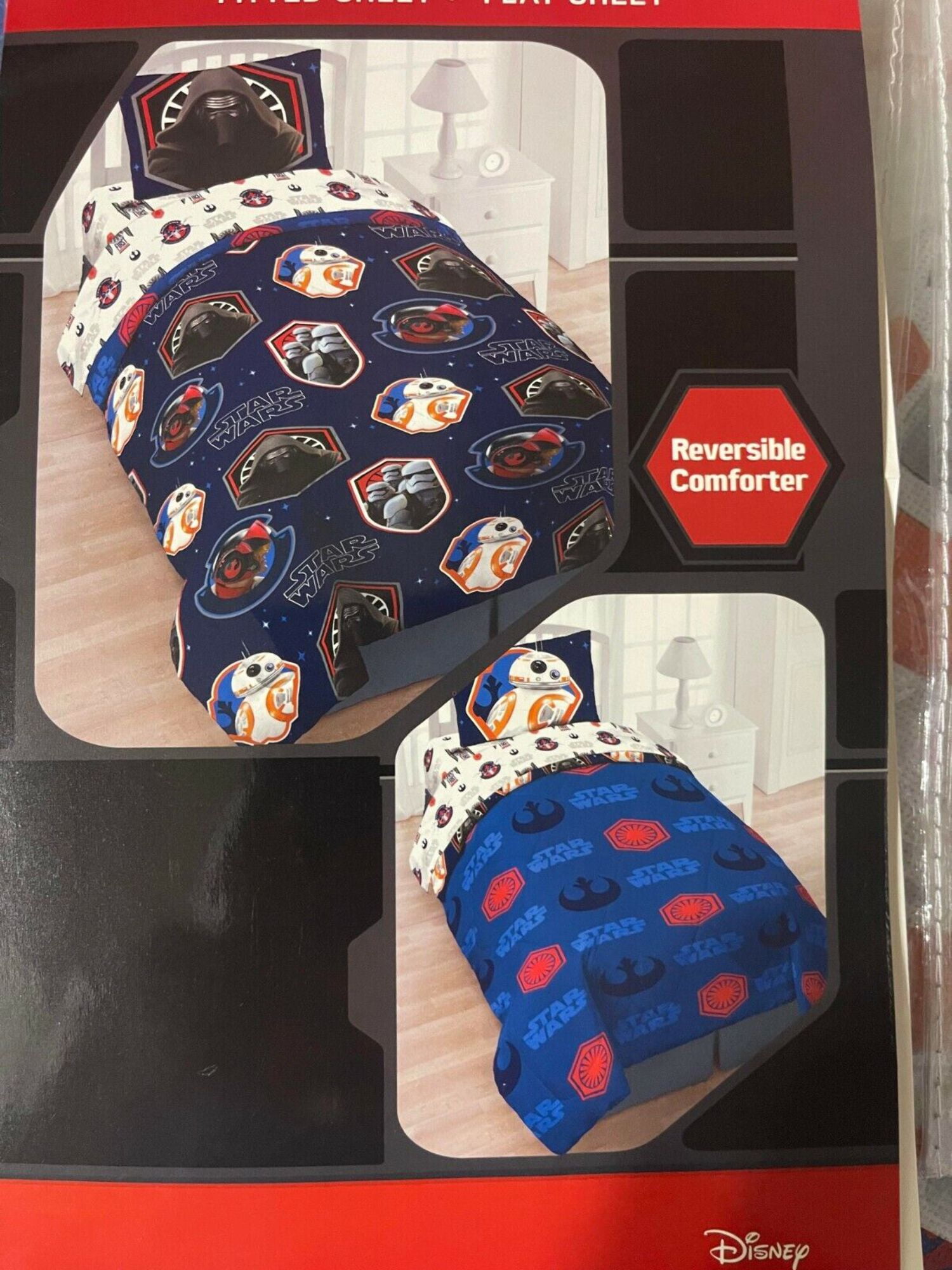 4pc Star Wars Forces of Destiny Twin Bedding Set Reversible Comforter