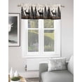 thumbnail image 2 of Forest Elk Kitchen Curtain Valances for Windows Farmhouse Short Curtains, Rustic Nature Tree Retro Deer Silhouette Rod Pocket Valance Curtain for Bedroom Cafe Living Room 60"x18", 2 of 8