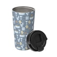 thumbnail image 2 of Goofa Blue Bathroom for Insulated Travel Coffee Mug Spill Proof Leak Proof 16 OZCoffee Tumbler Reusable Coffee Cups with Lids Thermos for Hot and Cold Drink, 2 of 8