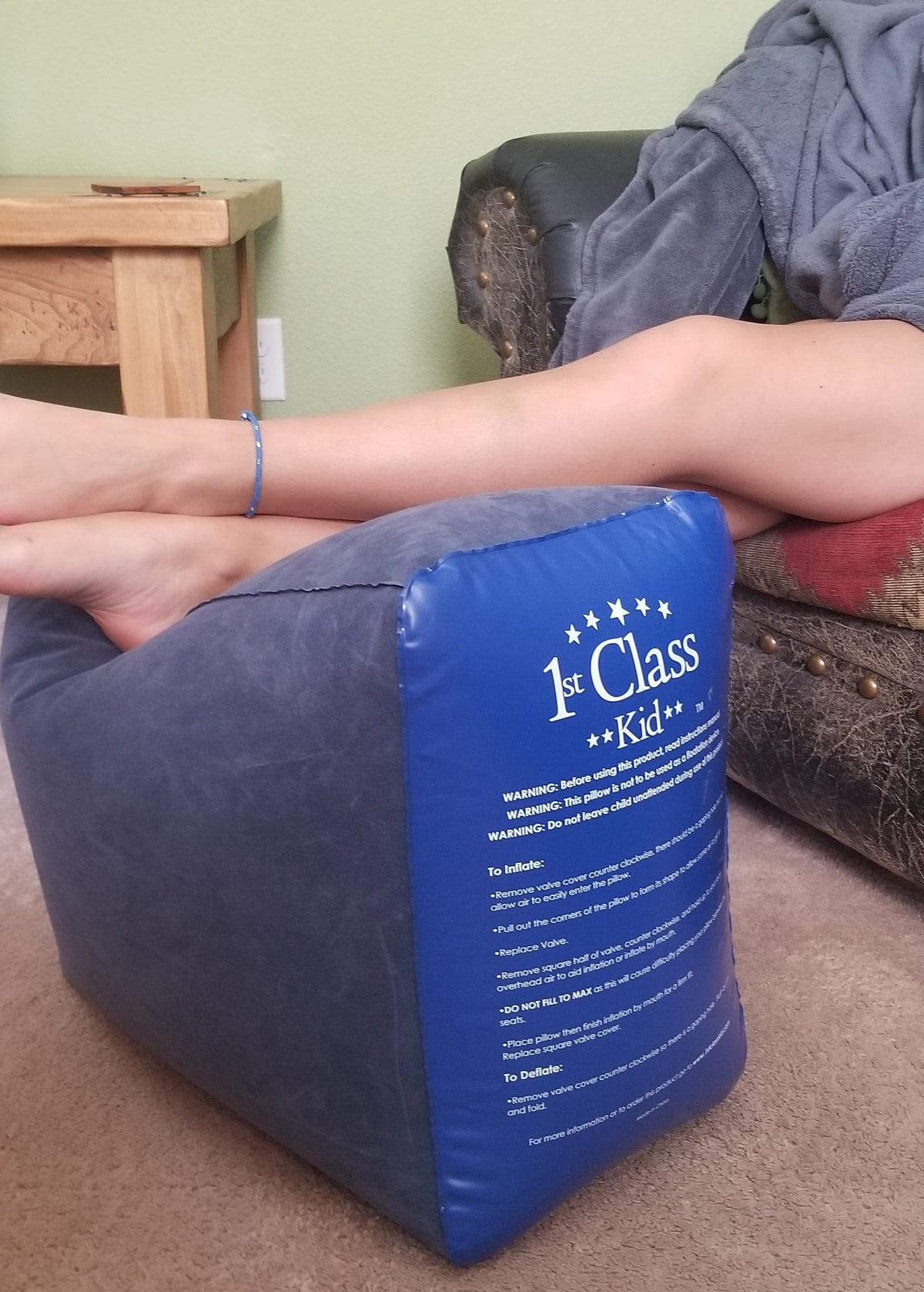inflatable travel foot rest pillow target