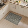 thumbnail image 2 of ODIKA 3'x5' Washable Throw Rug Stain Resistant, Low Profile, Non-Slip Geometric Symmetrical Boho Border Monochrome Contrast Classroom for Entryway, Kitchen, Mudroom, 2 of 7