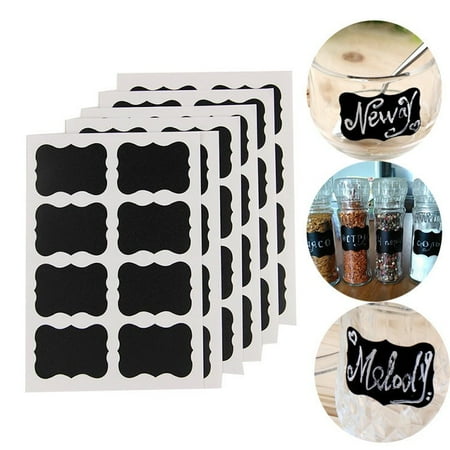 Jonti Craft Black Kitchen - Well Made Blackboard Sticker Craft Kitchen Candy Jar Organizer Labels 48Pcs/Set
