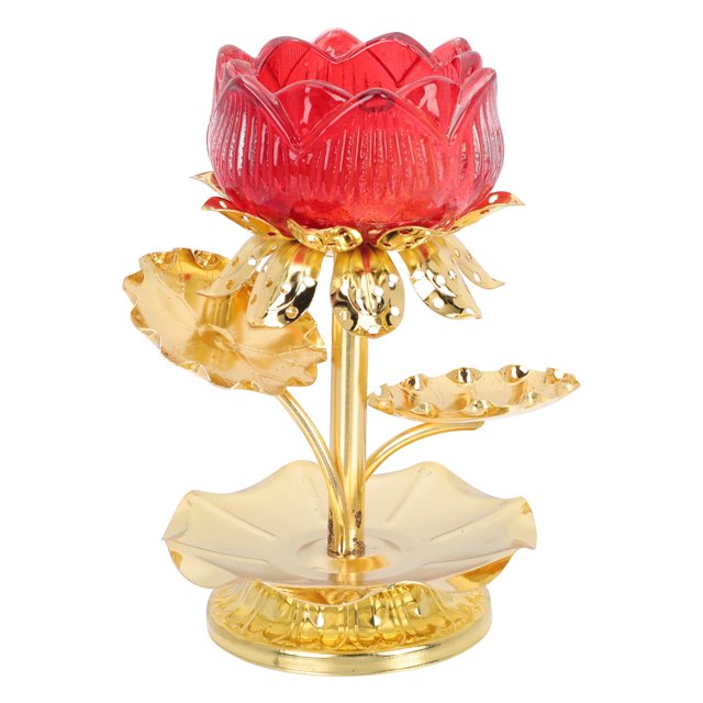 Candelabro de escritorio TOYMYTOY Candelabro creativo con forma de loto Candelabro budista