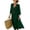 yue866-Dark Green, variant on KHONTS Women's 3/4 Sleeve Summer Maxi Dress Plus Size Casual Linen Flowy Beach V-Neck Dress with Pockets Yellow XL