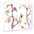 thumbnail image 2 of Designart 'Little Birds and Fall Trees' Traditional Framed Art Print, 2 of 4