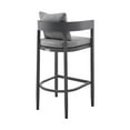 thumbnail image 4 of Armen Living Menorca 26" Aluminum Outdoor Counter Height Bar Stool in Gray, 4 of 7