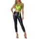 thumbnail image 2 of TOP HALTER METÁLICO INSPIRE CHIC PARA MUJERES CON ESCOTE EN V PROFUNDO Y ESPALDA DESCUBIERTA, TOP CROP HOLOGRÁFICO TAMAÑO XS VERDE CLARO, 2 of 6