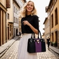 thumbnail image 3 of Set de bolsos Qiyuer, bandolera de trabajo, color morado y negro, 3 of 9
