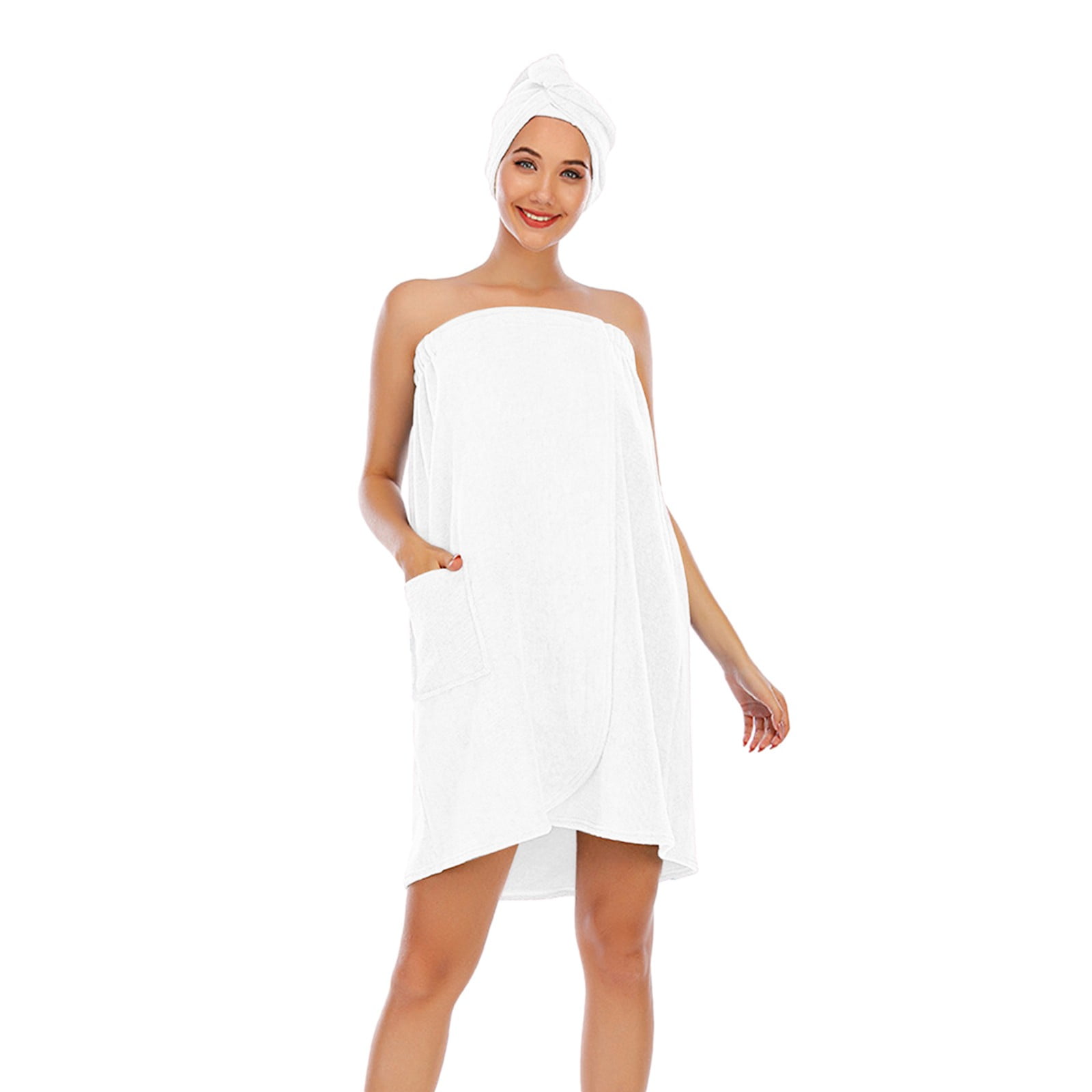 Robe Blanche Robe De Plage En Ã©ponge Femme PEASKJP Women Robe De