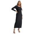thumbnail image 4 of Manyakai Robe une Pièce pour Femmes Prière Musulmane Arabe Dubai Longue Robe Décontractée Abaya Islamique Longues Robes Noir P-M, 4 of 7