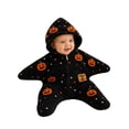 thumbnail image 2 of ZHANGDER Baby Starfish Onesie, Warm Fleece Jumpsuit Infant Pumpkin Pattern Romper with Full Zip, 2 of 6