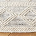thumbnail image 3 of SAFAVIEH Natura Alondra Southwestern Wool Area Rug, Ivory/Black, 6' x 6' Round, 3 of 8