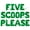 Green, variant on Letter Balloons - FIVE SCOOPS PLEASE 16" Inch Alphabet Letters Foil Mylar Balloon 5th Birthday Party Banner (Pink)