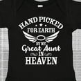 thumbnail image 4 of Inktastic Handpicked for Earth by My Great Aunt in Heaven Boys or Girls Baby Bodysuit, 4 of 5
