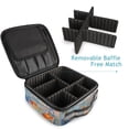 thumbnail image 4 of FORMRS Travel Makeup Bag Large Capacity Train Case Cosmetic Organizer with Adjustable Dividers, Blue Goldfish, 4 of 8