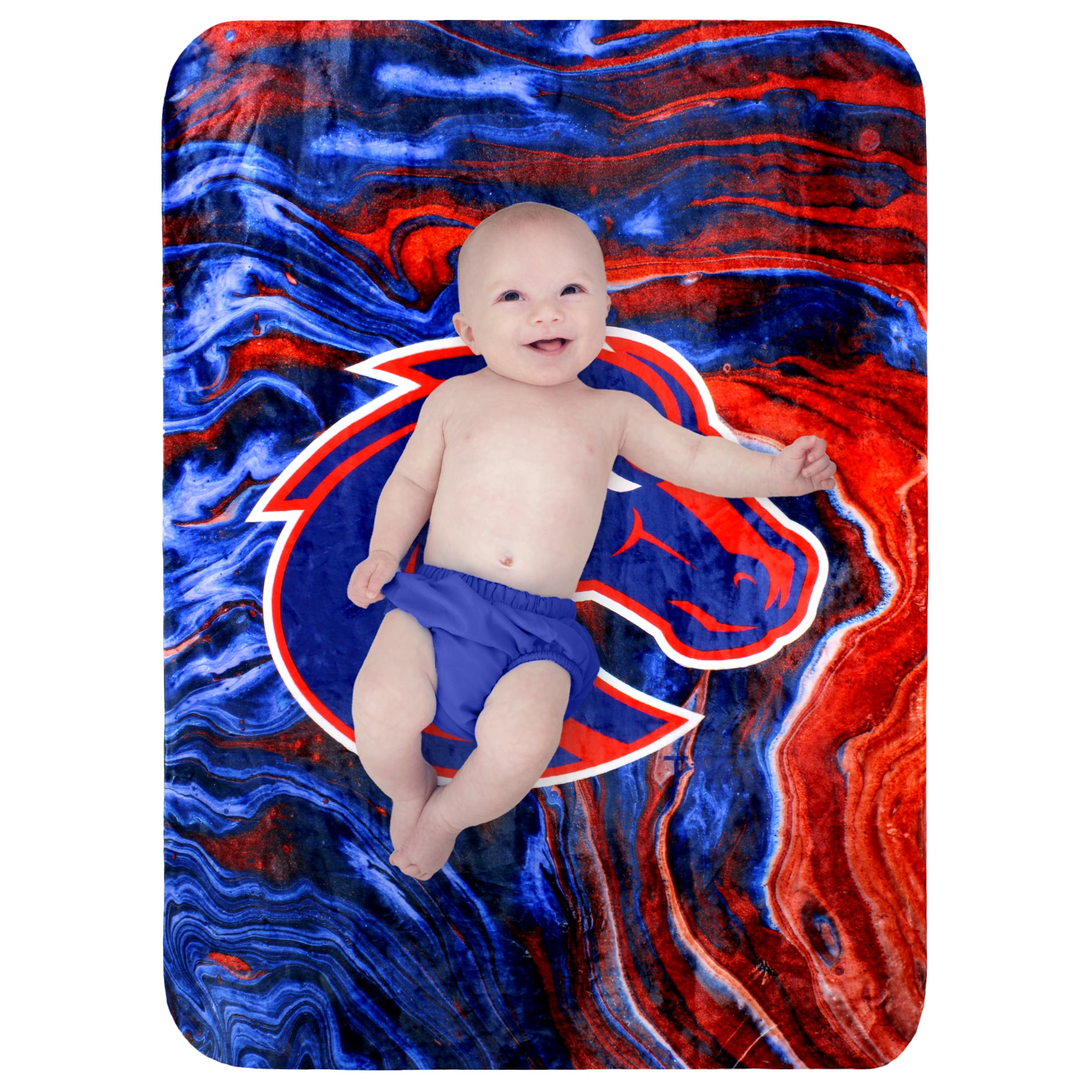 College Covers Boise State Broncos Sublimated Soft Throw Blanket, 30" x 40"