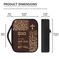 thumbnail image 4 of Suhoaziia Bible Bags for Women Organizer Leisure Lightweight Leopard Pattern Cross Bible Holder Bag with Zippered Pocket for Students Prayer Bible Case Purse, 4 of 7