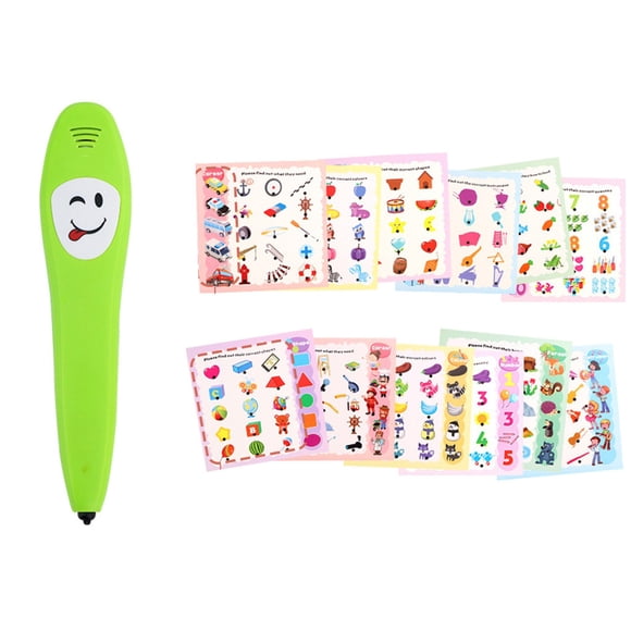 Intelligence Learning Pen Educational Toy For Kids With Sound Cards Early English Reading Vocabulary Tool Interactive Fun Activity For Preschool Learning