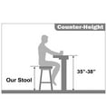 thumbnail image 6 of (Retired) 2xhome Set of 2 25" Seat Height Kitchen Barstools, Modern Ghost Accent Side Armless Counter Stools With Back, Black, 6 of 6