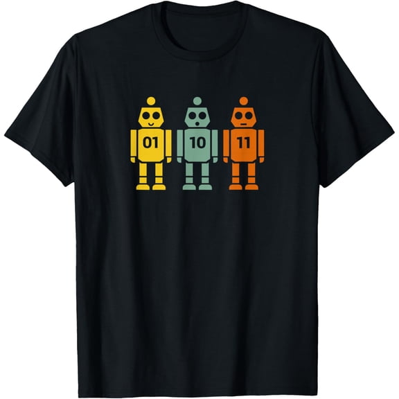 01 10 11 Robot Shirt BLACK Unisex S-5XL Hot Trending Shirt, Vintage Birthday Gift