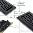 thumbnail image 3 of Sierra Grates Metro Floor Register 4 inch X 14 inch Cast Iron Black, 3 of 9