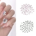 thumbnail image 2 of Milue 50pcs Rectangle Pointed Bottom Rhinestones Eye Catching Nail Accessories, 2 of 21