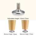 thumbnail image 4 of Niveladores de Muebles Altura Ajustable de 12mm a 17mm M8 x15mm Rosca, 4Pcs, 4 of 4