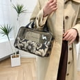 thumbnail image 4 of Almacenamiento Organizador Maquillaje Cosmetic Bag Mujeres PVC Floral Clear Gran Capacidad Con para Viajar, 4 of 9
