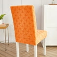 thumbnail image 5 of Chair Covers for Dining Room,Stretch Chair Slipcover Universal Removable Washable Anti-Dust Jacquard Soft Parsons Chair Protector Cover for Hotel Banquet Wedding-6-orange, 5 of 8