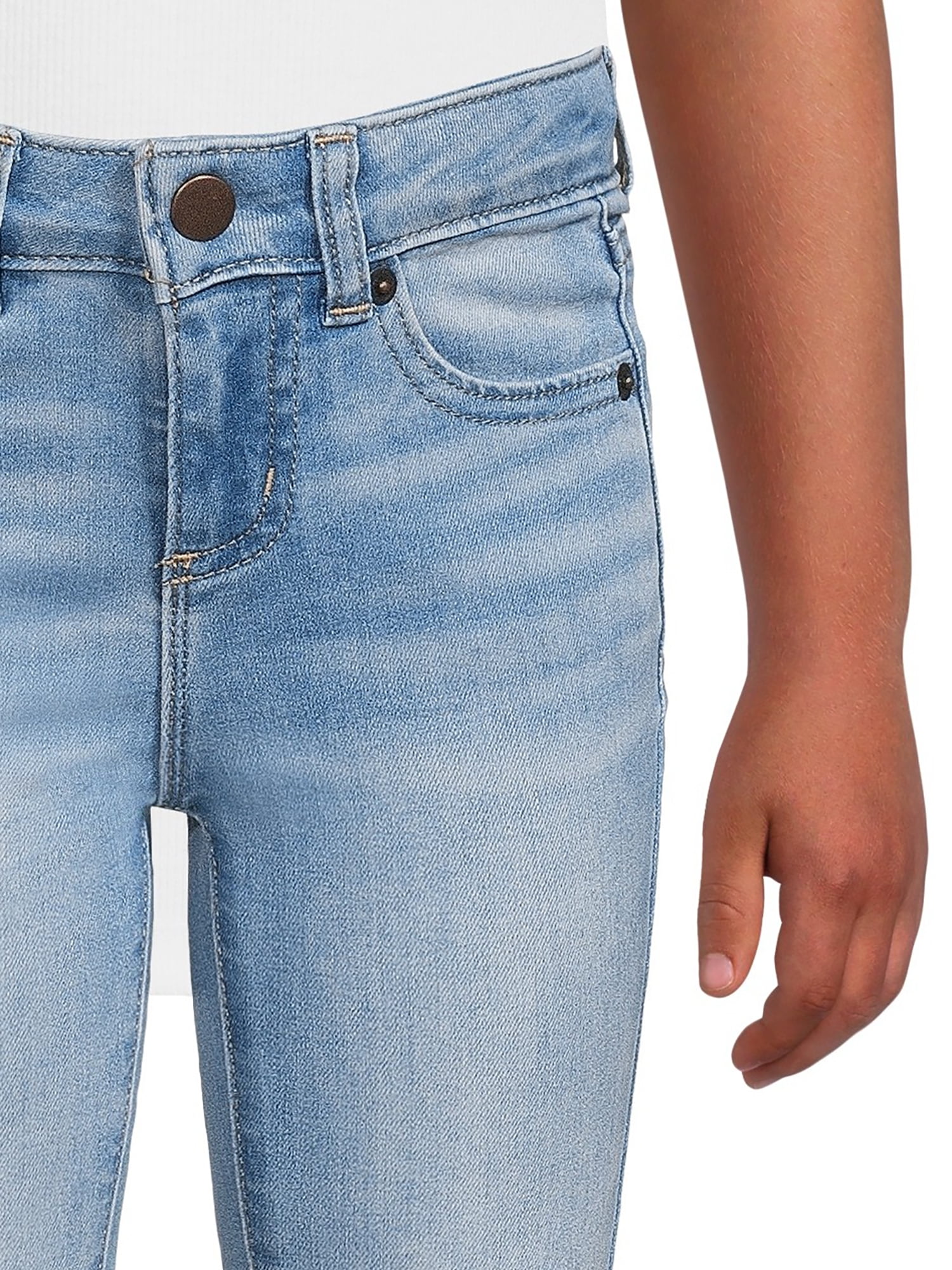 Wonder Nation Girl's Skinny Mid Rise Jeans, Sizes 4-18 & Plus