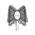 thumbnail image 4 of INSPIRE CHIC Detachable Fake Collar, Semi-Sheer Embroidery Mini Cape Neck Ruff for Blouse Black-5, 4 of 5