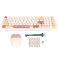 thumbnail image 2 of Combo Inalámbrico De Teclado Y Mouse, Colorido Teclado De Máquina De Escribir De Tamaño Completo Con Lindo Mouse óptico, Teclado Con 100 Teclas, Teclas Desmontables, 2 of 7