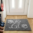 thumbnail image 6 of TWINNIS Indoor Door Mat Entryway Rug Water Absorbent Mat for Mud Shoes Dog Paws,36"x24", Gray, 6 of 8
