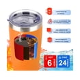 thumbnail image 3 of Vaso De Acero Inoxidable 20oz Con Tapa Y Popote Naranja Belug, 3 of 5