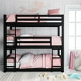 thumbnail image 4 of Dorel Living Sierra Traditional Triple Floor Wood Bunk Bed in Black, 4 of 5